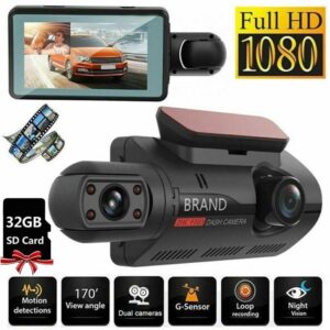 Fhd Car Dash Cam 1080p Gravador De Câmera De Carro+cartão De