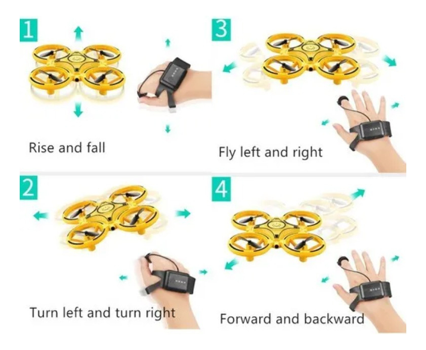 Drone Quadricóptero Acrobático Stunt Controle Gestos - Imagem 2