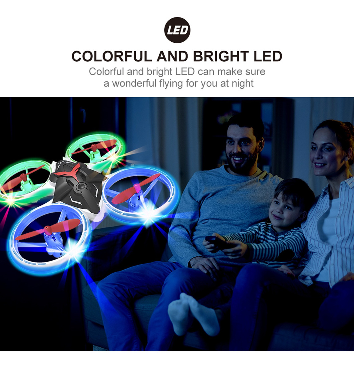 Luzes Led Para Aeronaves Gyro Rc De 6 Eixos 2,4 Ghz 4ch Quad - Imagem 9