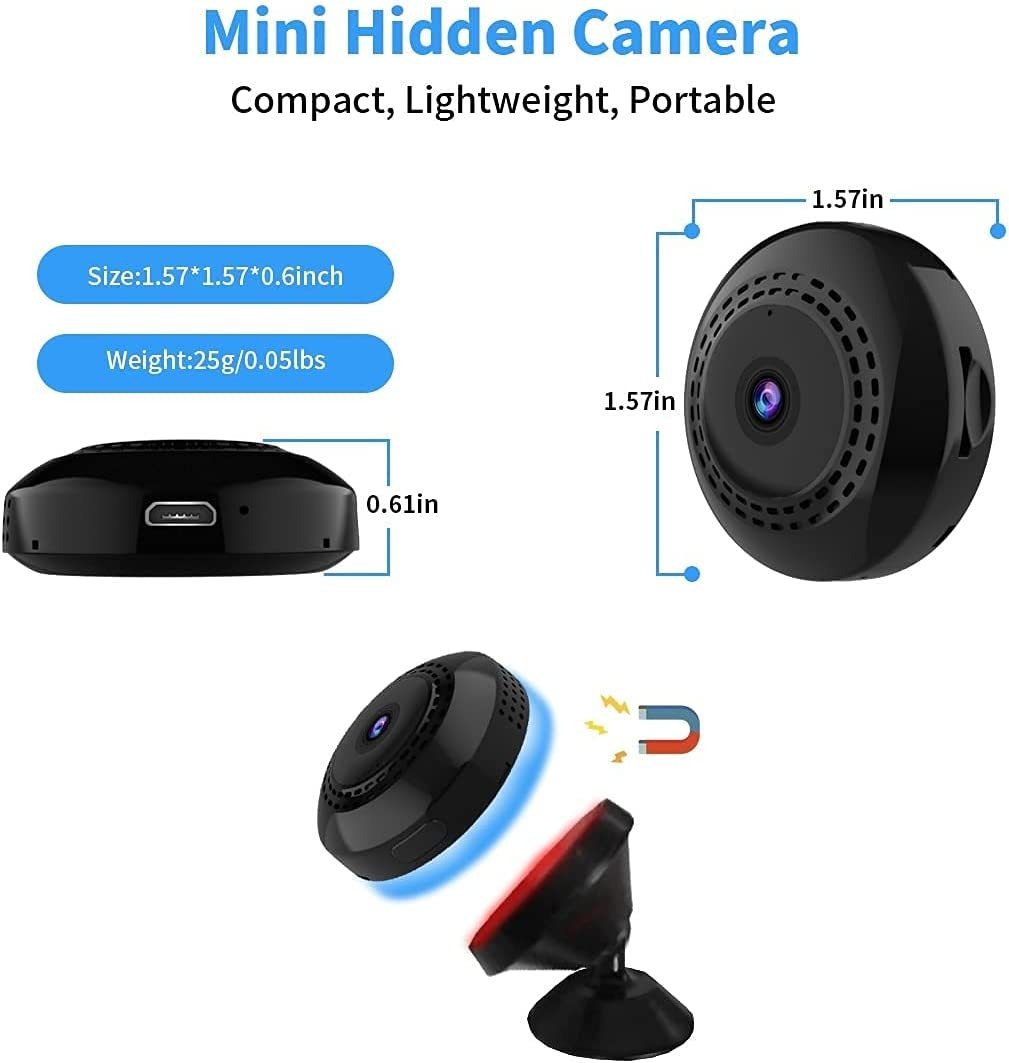 Mini Wifi Spy Camera 1080p Câmera De Vídeo Escondida Sem Fio - Imagem 2
