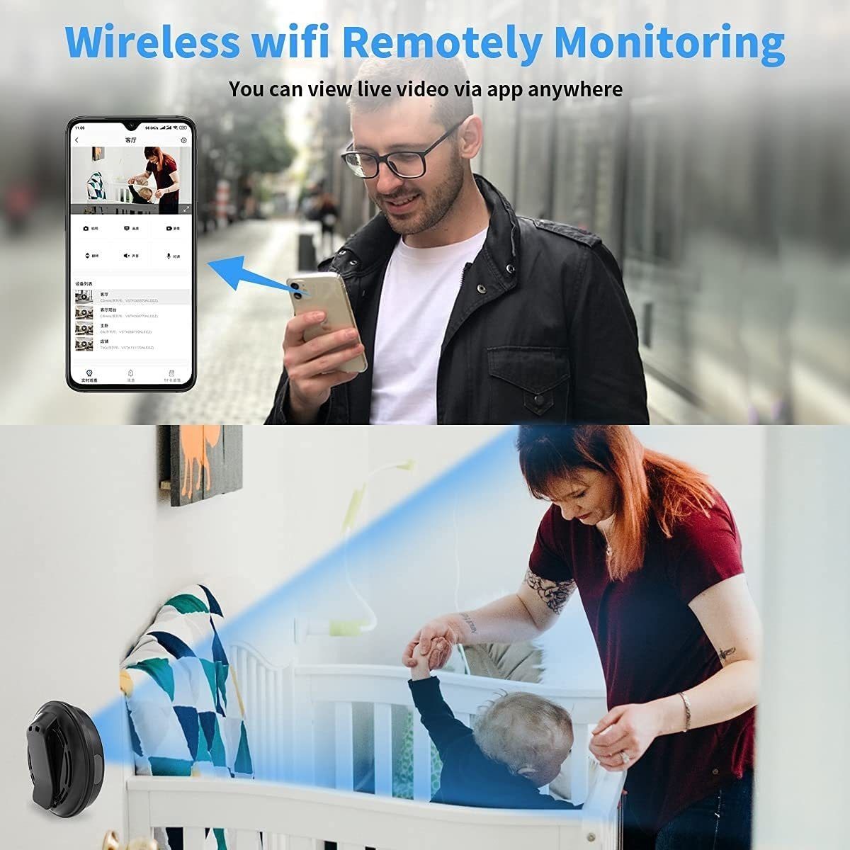 Mini Wifi Spy Camera 1080p Câmera De Vídeo Escondida Sem Fio - Imagem 5
