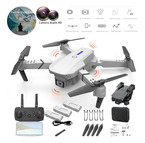 Drone Profissional E88 Pro 2.4ghz Com Câmera Hd E 3 Bateria - Imagem 10