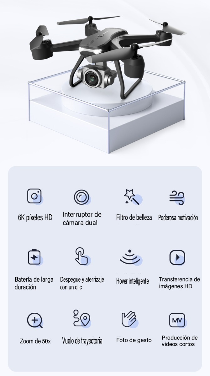 Drone 4k Profesional Hd Câmera Grande Angular Wifi Gps Drone - Imagem 7