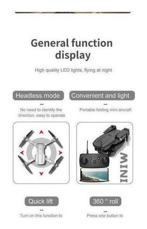 Câmera 4k Mini Drone E99 Pro Professional Com 2 Baterias - Imagem 6