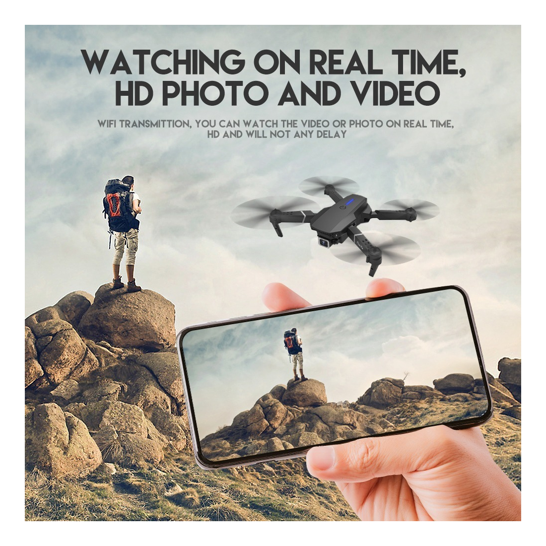 Ls-e525/e88 Mini Drones Com Camara Baratos Fantasma+bolsa 4k - Imagem 7