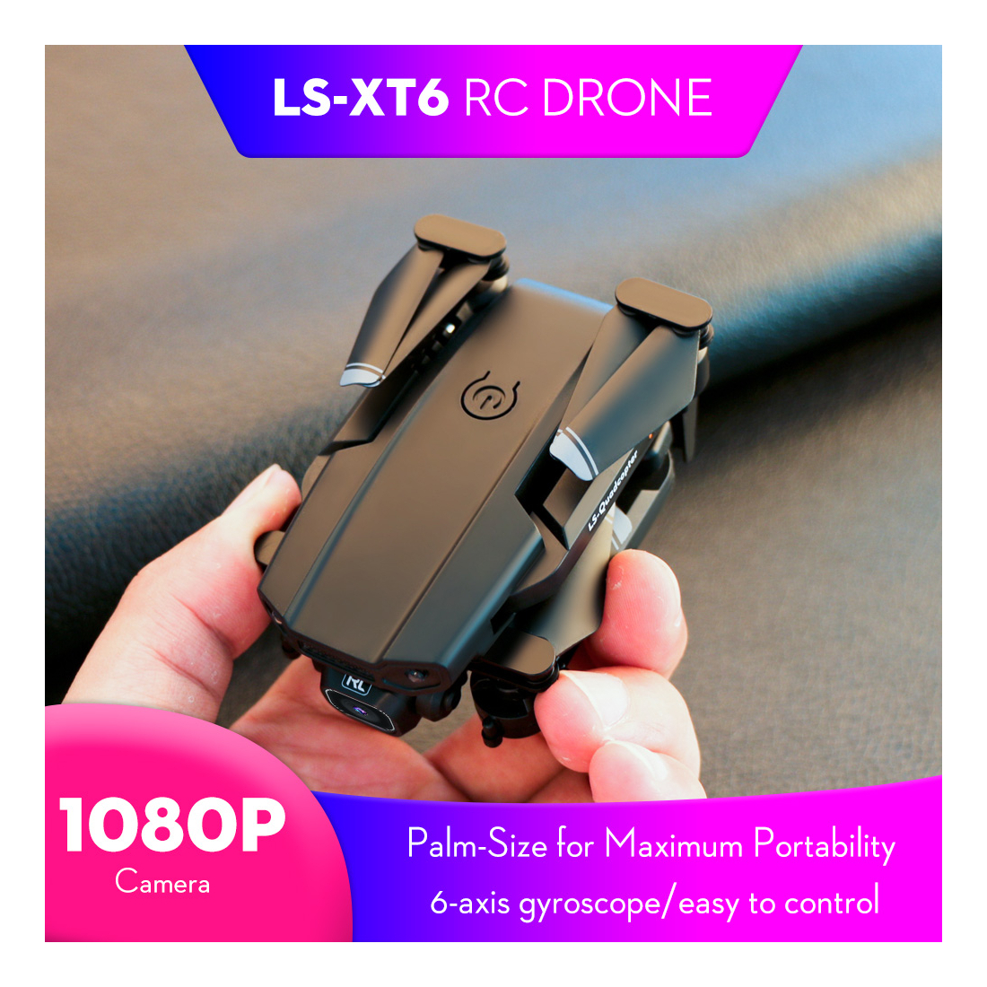 Drone Ls-xt6 Rc Com Câmera 1080p Camera Track - Imagem 4