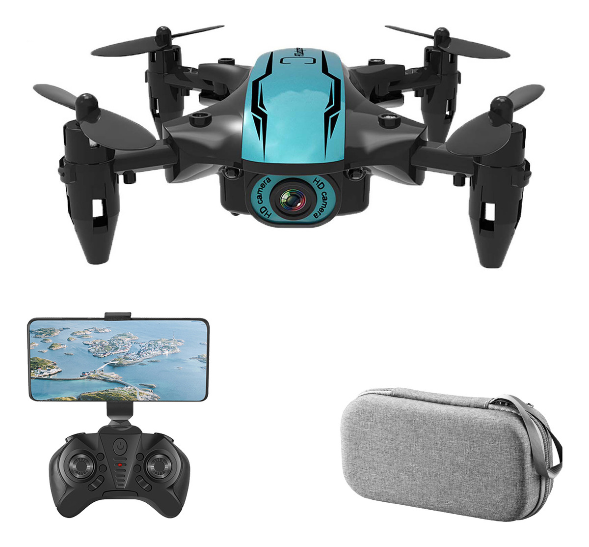 Cs02 Rc Drone Com Câmera 480p Wifi Fpv Iniciante Drone Mini