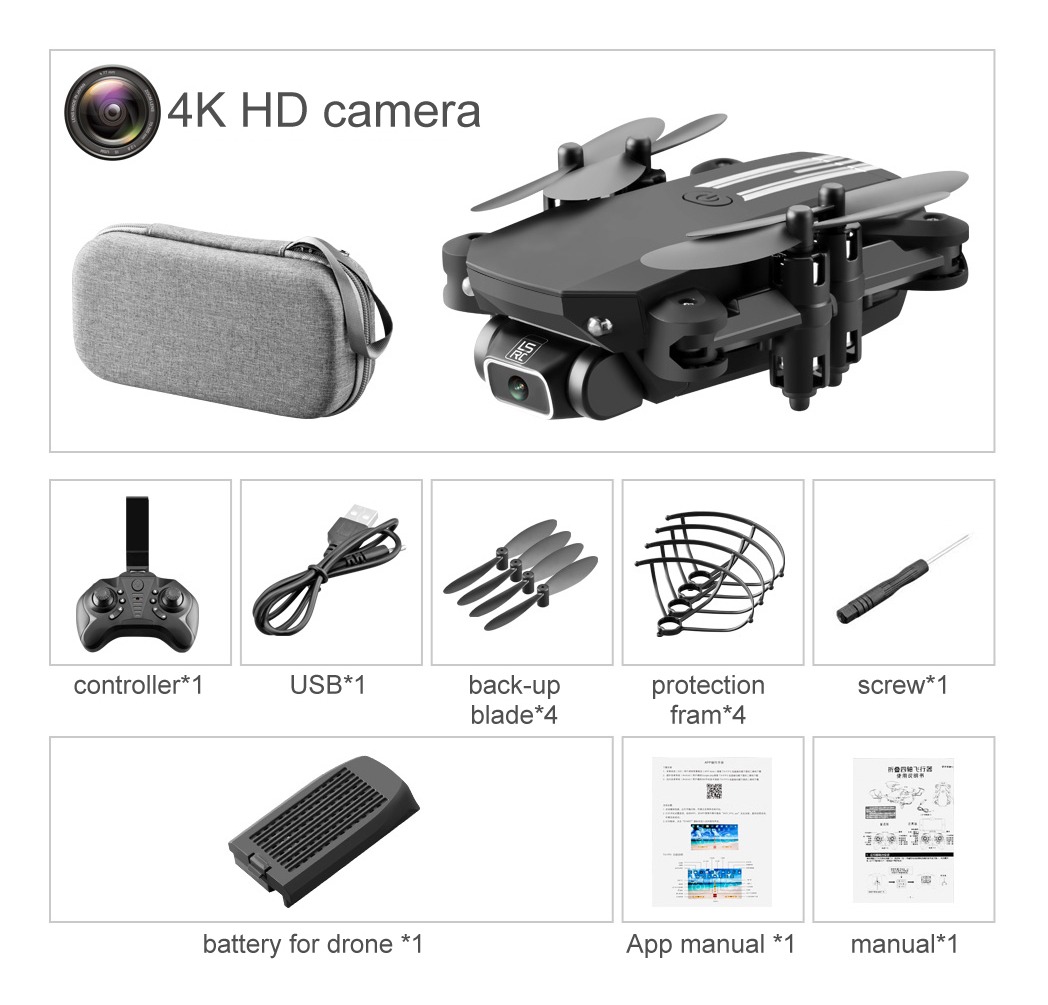 Bolsa De Armazenamento Barata Para Mini Drone + 3 Baterias - Imagem 8