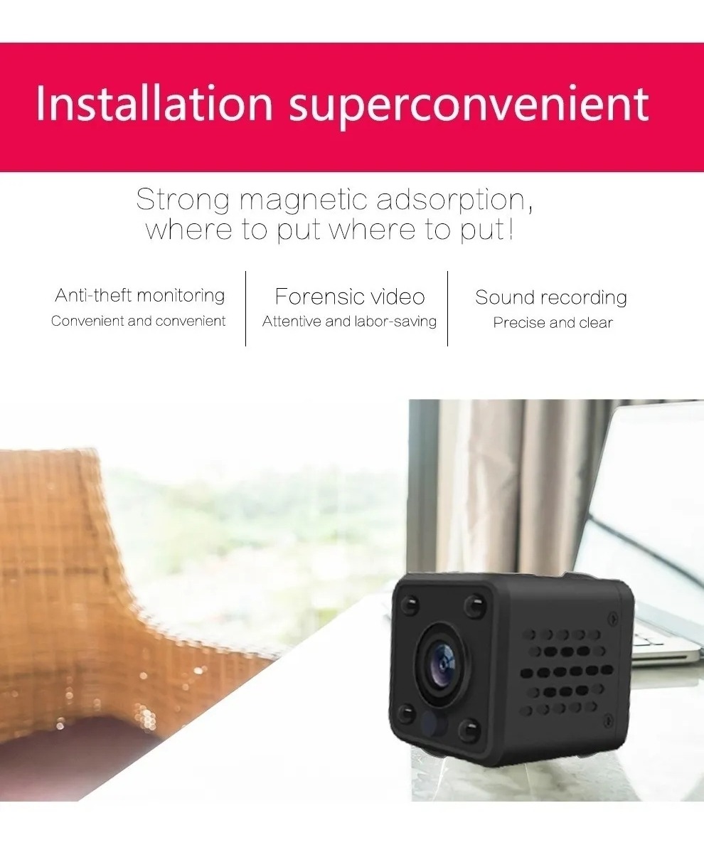 1080p Hd Mini Wifi Câmera Ip Sem Fio - Imagem 8