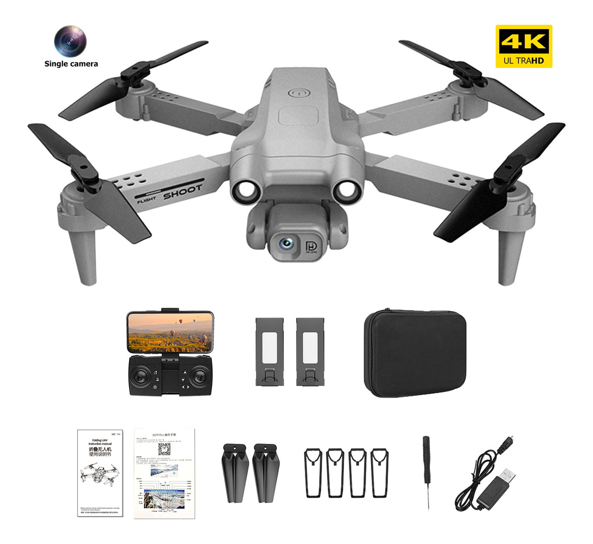 Quadricóptero Dobrável Fpv 3d Flip 4ch Rc Drone De 2,4 G (ci - Imagem 3