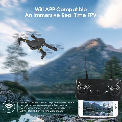 Drone E58 Films Hd Wi Fi 360º Rotações 1 Baterias - Imagem 2