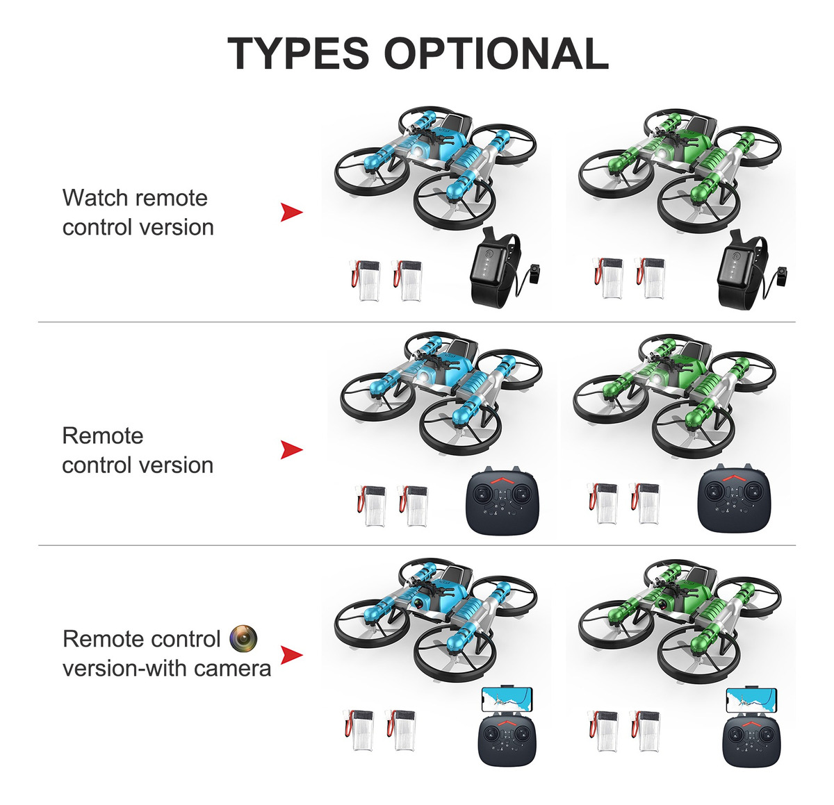 Mini Drone 2 Em 1, Motocicleta, Aeronave Rc Para Iniciantes, - Imagem 4