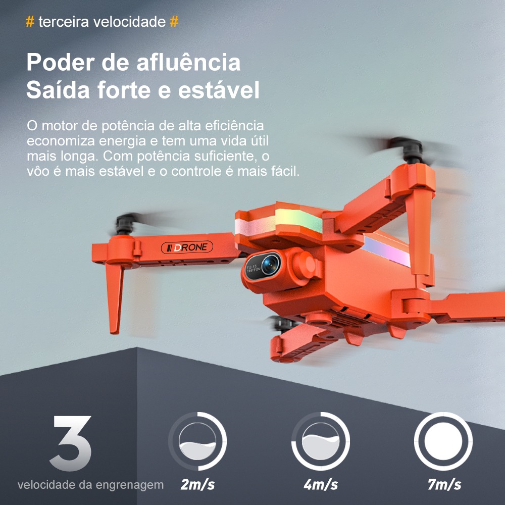 Mini Drone Infantil Barato Câmera Hd Com Colorida Led - Imagem 10