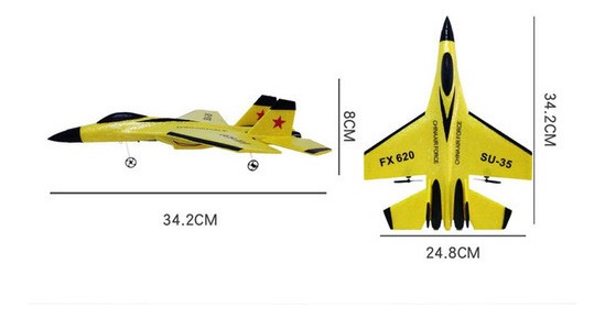 Modelo De Avião De Controle Remoto 2.4g Su35 Rc - Imagem 6