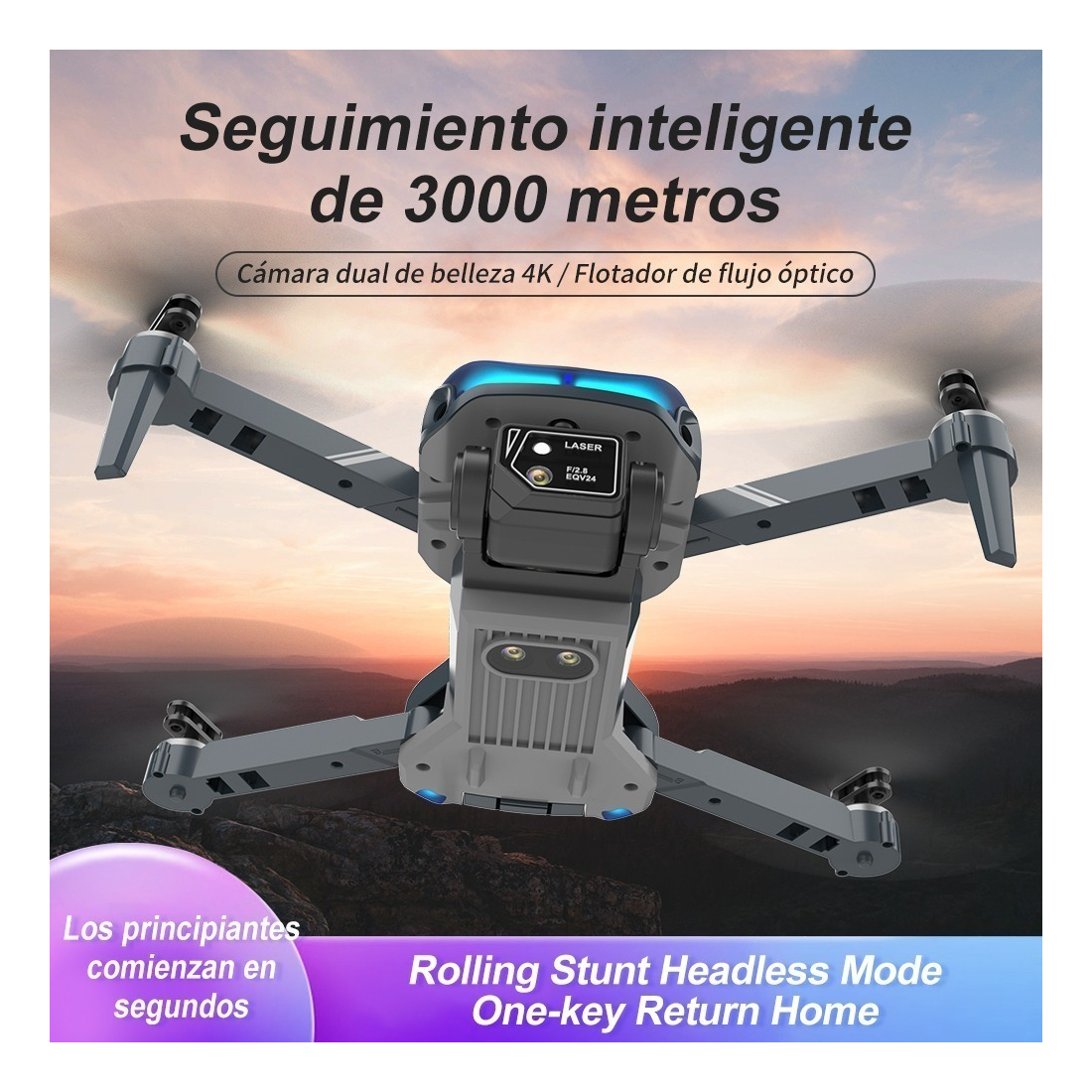 Drone Fp-xt9 Rtf Com Câmera Dupla Altitude Hold 2 Baterias - Imagem 15