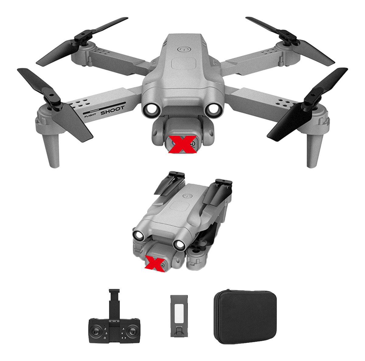 Drone Rc Quadcopter 3d Flip De 4 Canais Dobrável De 2,4 G (c - Imagem 5