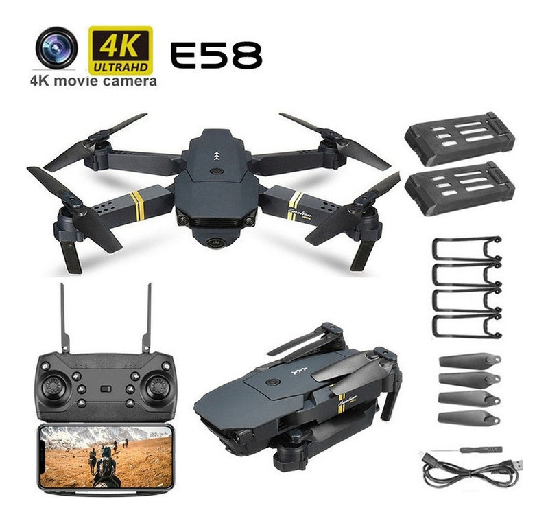 Drone Barato De Câmera Única 4k + 2 Baterias Hd 4k