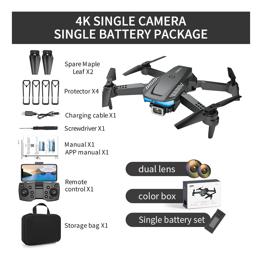 Aeronave Dobrável F185pro Mini Drone 4k - Imagem 2
