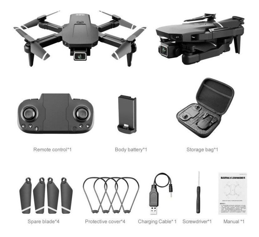 Mini Drone Quadricóptero Preto S68 Sem Câmera E 3 Baterias - Imagem 2