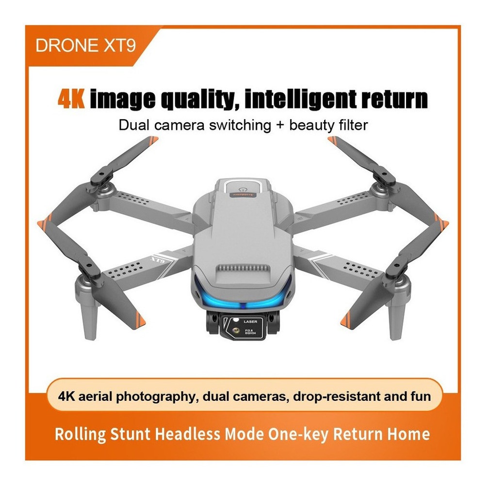 Xt9 Mini Drones Profissionais Câmera Dupla Esc 2 Baterias - Imagem 8