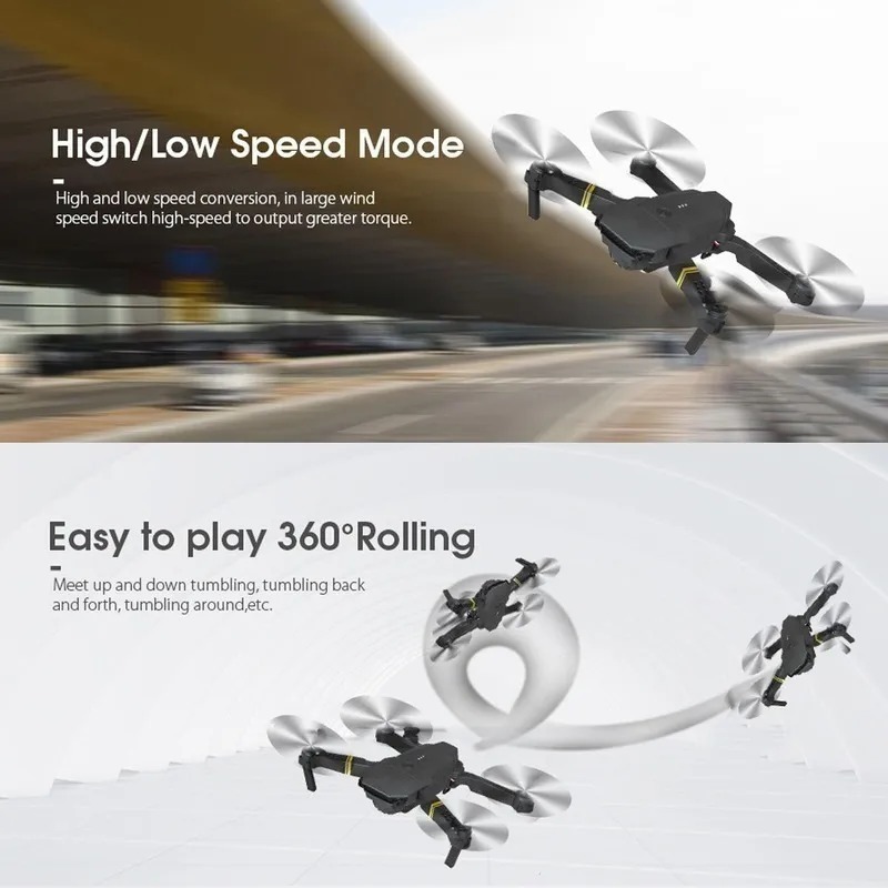 El Dron E58 Inclui Una Cámara Y Três Baterias - Imagem 6