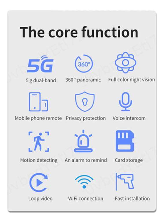 Câmera De Vigilância Com Lâmpada De 5g, Monitor De Segurança - Imagem 2