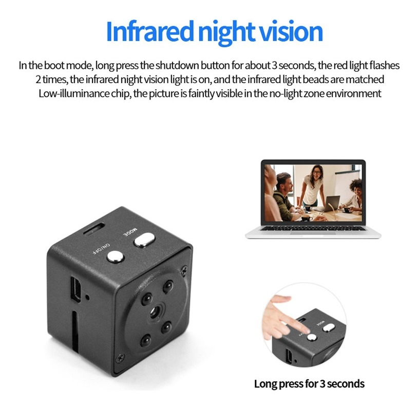 Gravador De Vídeo Portátil Mini Sports Mini Dv 1080p - Imagem 4