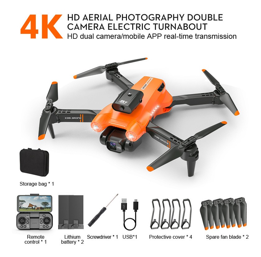 Mini Drone 4k Câmera Dupla X39 Professional 2 Baterias - Imagem 9