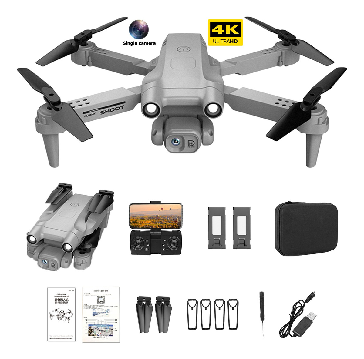 Quadricóptero Dobrável Fpv 3d Flip 4ch Rc Drone De 2,4 G (ci - Imagem 4