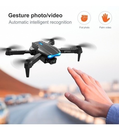 Drone E99 K3 Pro Com Dupla Câmera 4k Dobrando Preto - Imagem 7