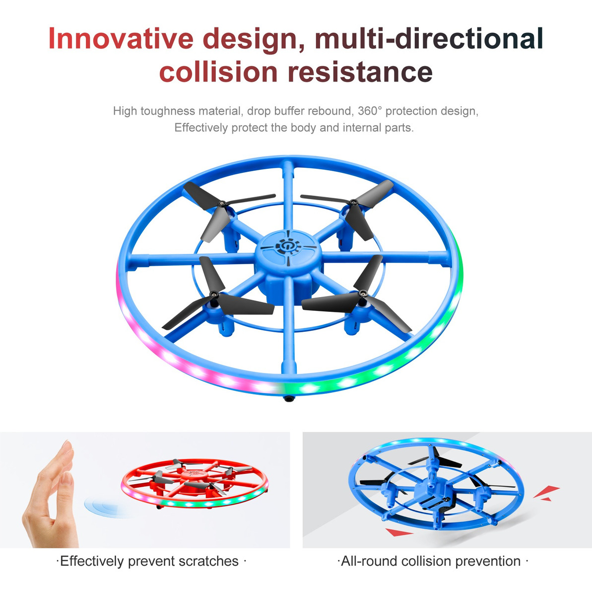 Drone De Veículo Aéreo Circular Infantil Para Evitar Obstácu - Imagem 6