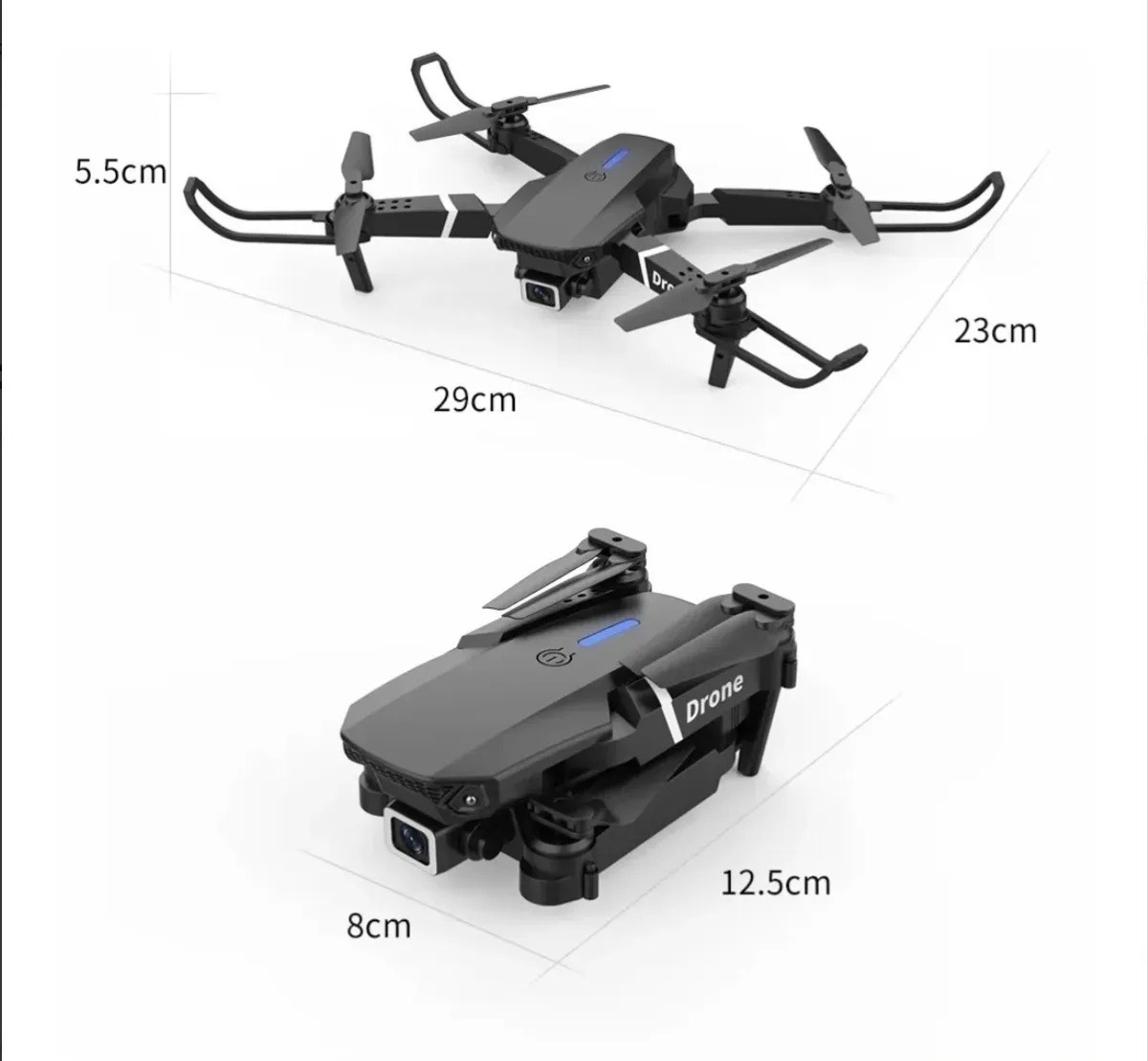 E88 4k Drones 1080p Hd Câmera Rc Quadcopter Com 2 Baterias - Imagem 5