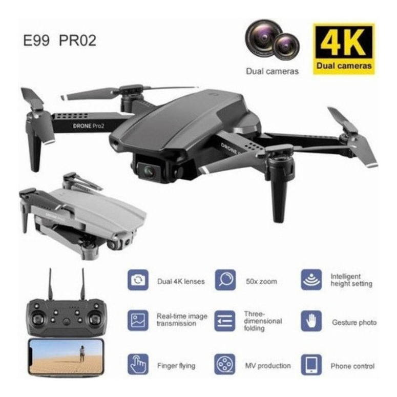 Mini Drone 4k Câmera Dupla E99 Pro2 Professional - Imagem 3