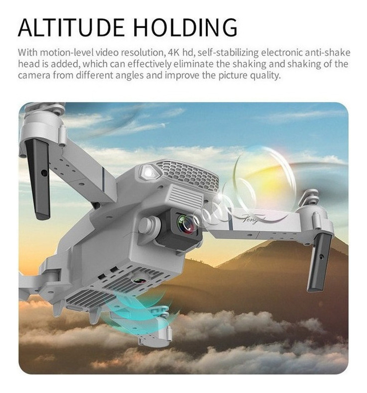 E88 4k Dual Camera Mini Drone De Controle Remoto Dobrável - Imagem 4