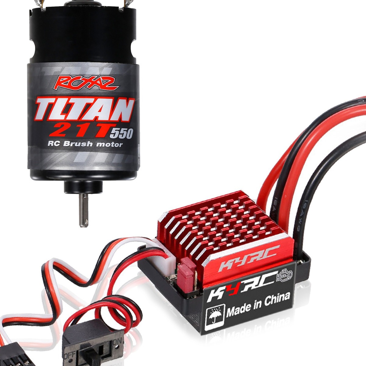 550 21t Escovado Motor Com 60a/360a Esc Escovado Elétrico
