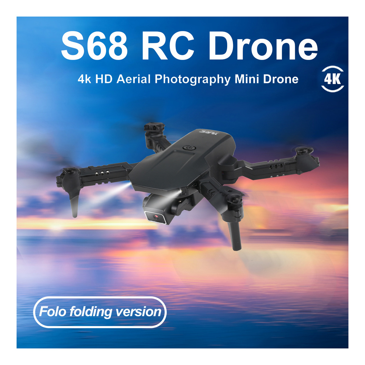 S68 Rc Drone Com Câmera 4k Wifi Fpv Dual Camera Drone Mini - Imagem 3