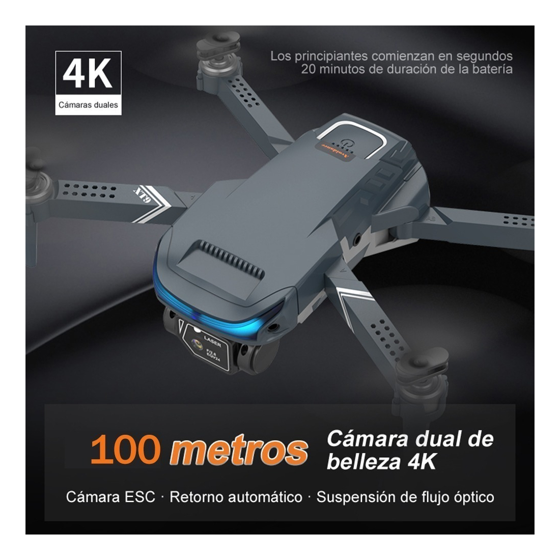 Drone Fp-xt9 Rtf Com Câmera Dupla Altitude Hold 2 Baterias - Imagem 16