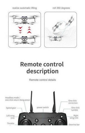 Câmera 4k Mini Drone E99 Pro Professional Com 2 Baterias - Imagem 8