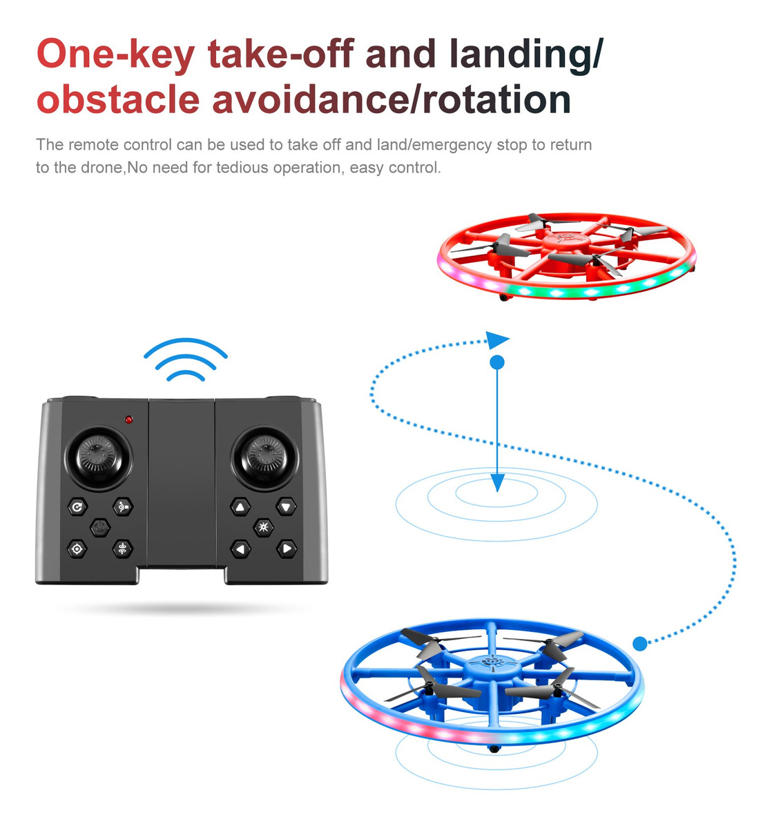 Drone De Veículo Aéreo Circular Infantil Para Evitar Obstácu - Imagem 15