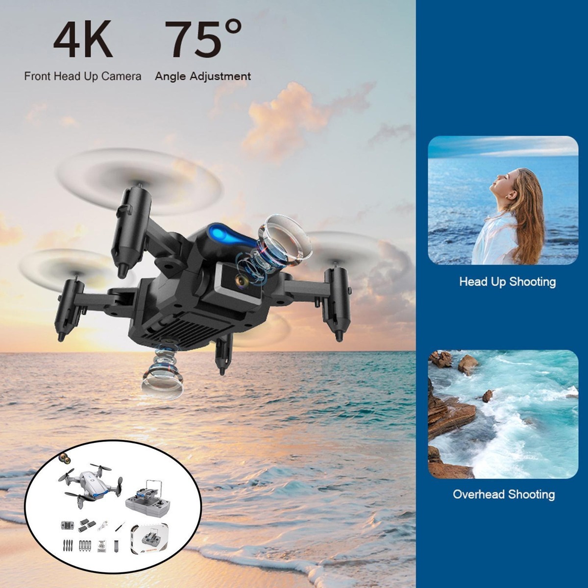 Ky906 Mini Drone 4k Altitude Hold Rc Helicóptero - Imagem 44