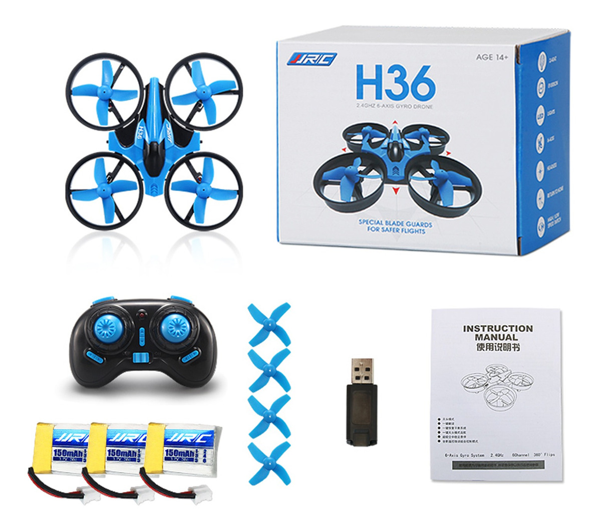 Aeronave Quadricóptero 4ch 360 Degree Flip 2.4g Rc Com Led - Imagem 7