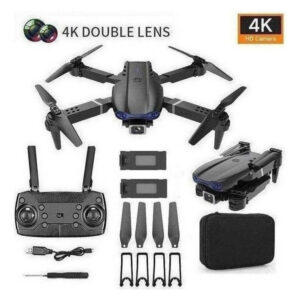 Câmera Dupla Mini Drone E99 Pro Professional 4k Com 2 Bateri