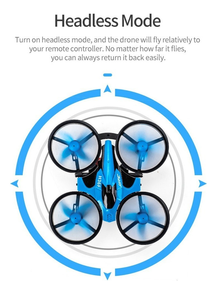 Quadricóptero Rc Drone + Barco 3 Em 1 Brinquedos Infantis. - Imagem 3