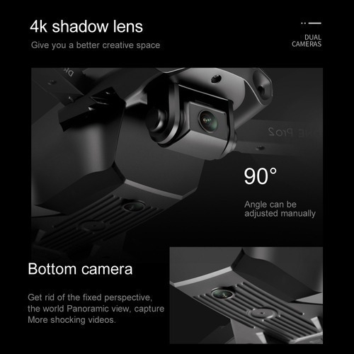 Mini Drone E99 Pro2 Professional 4k Câmera Dupla 2 Baterias - Imagem 8