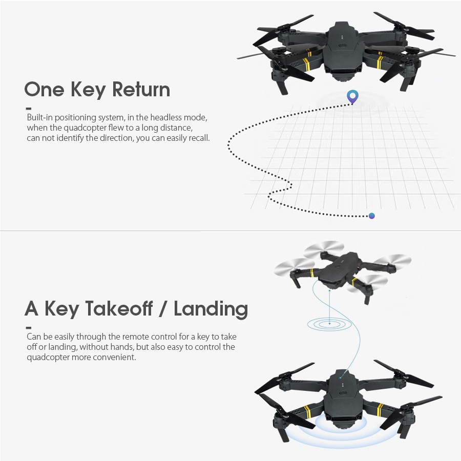 Drone E58 Com 2 Câmeras Hd 2.4ghz 3 Baterias - Imagem 6
