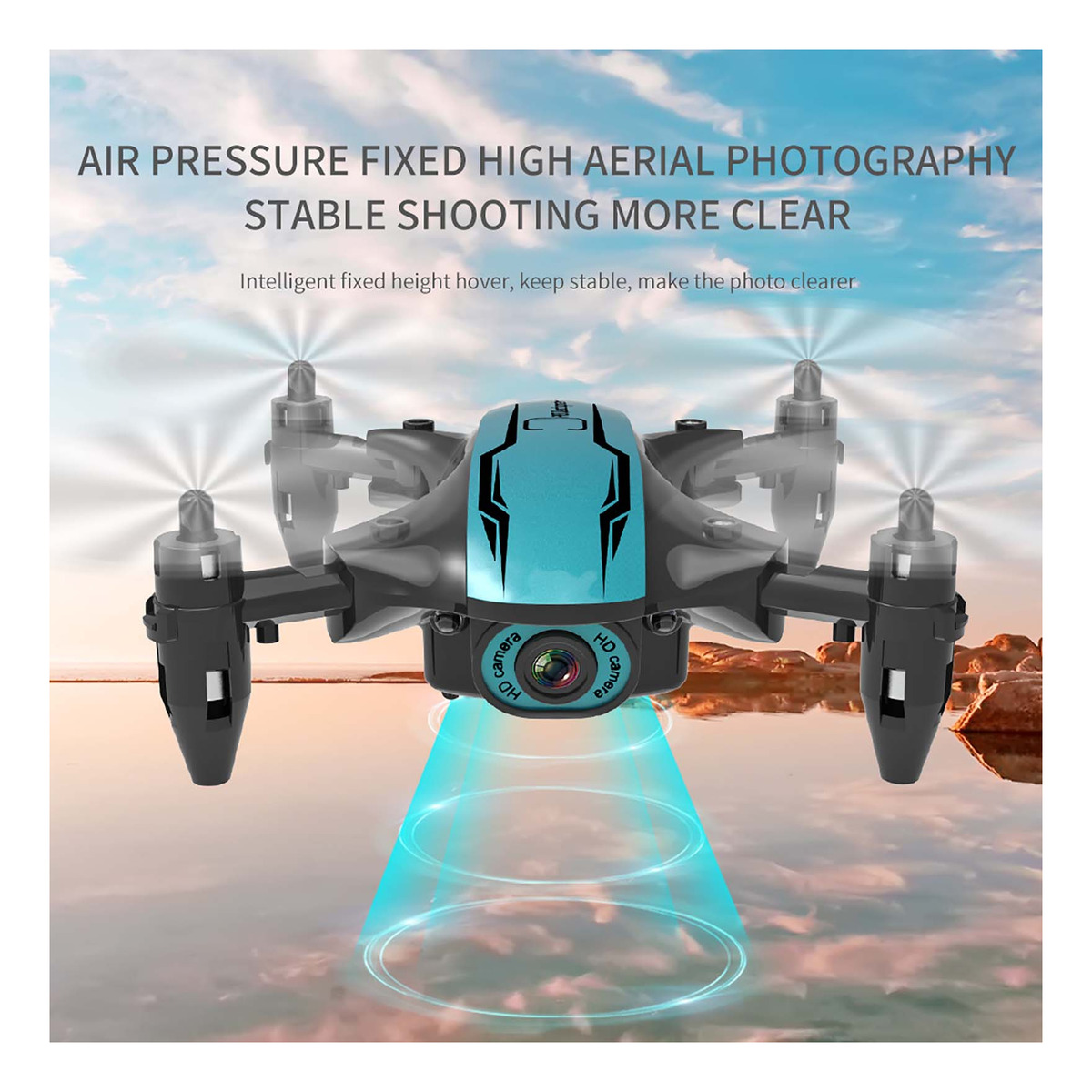 Cs02 Rc Drone Com Câmera 480p Wifi Fpv Iniciante Drone Mini - Imagem 7