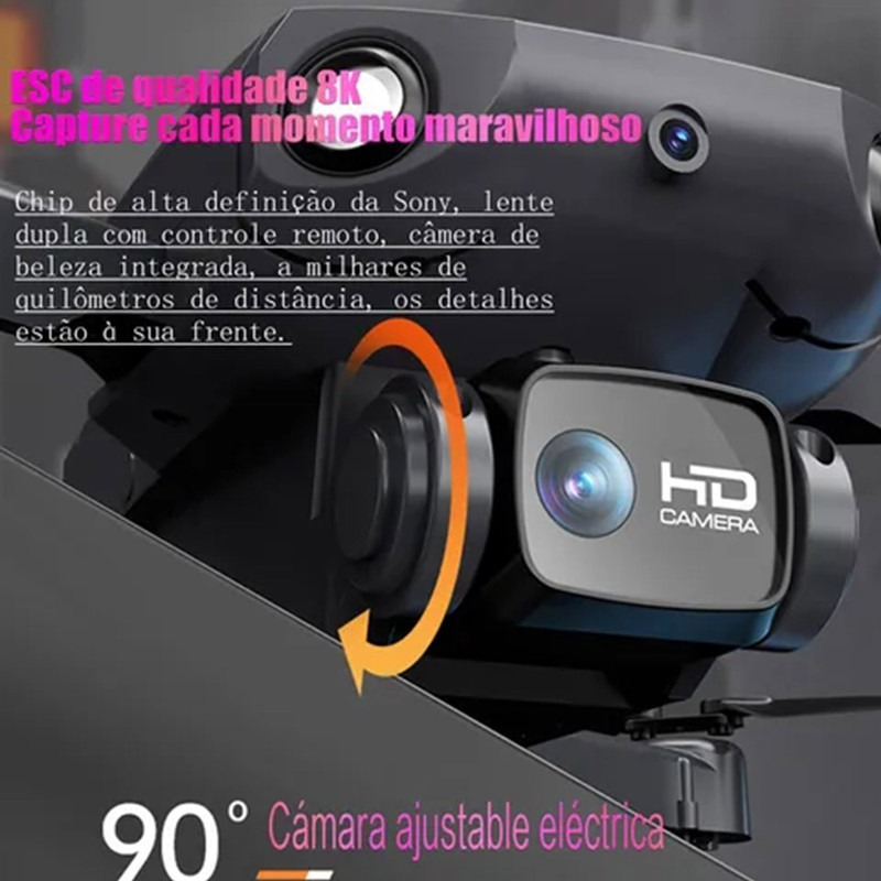 Drone Profissional Ultra Hd 8k Wifi Com Câmera Dupla - Imagem 3