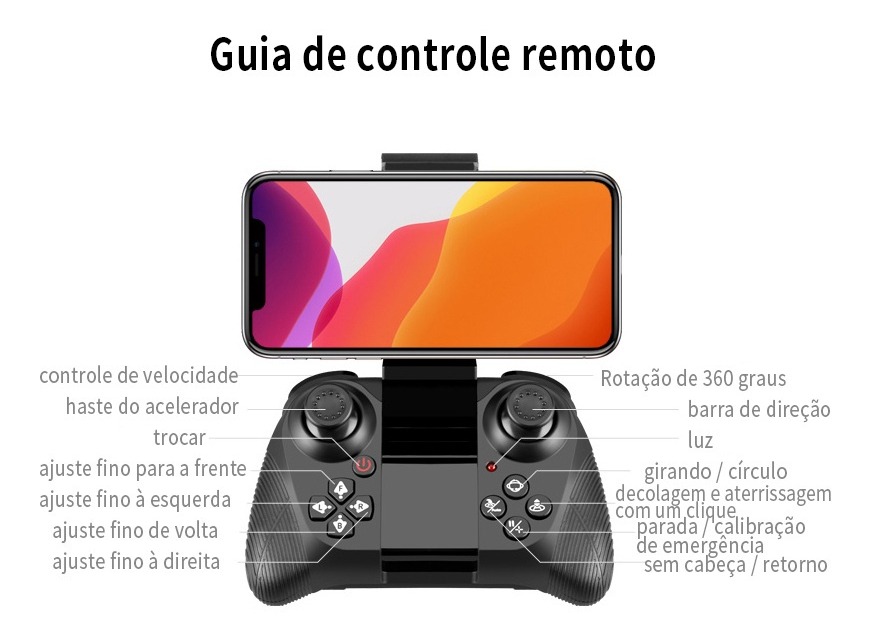 Drone Sem Câmera Rc V4s Wifi Fpv Preto - Imagem 2