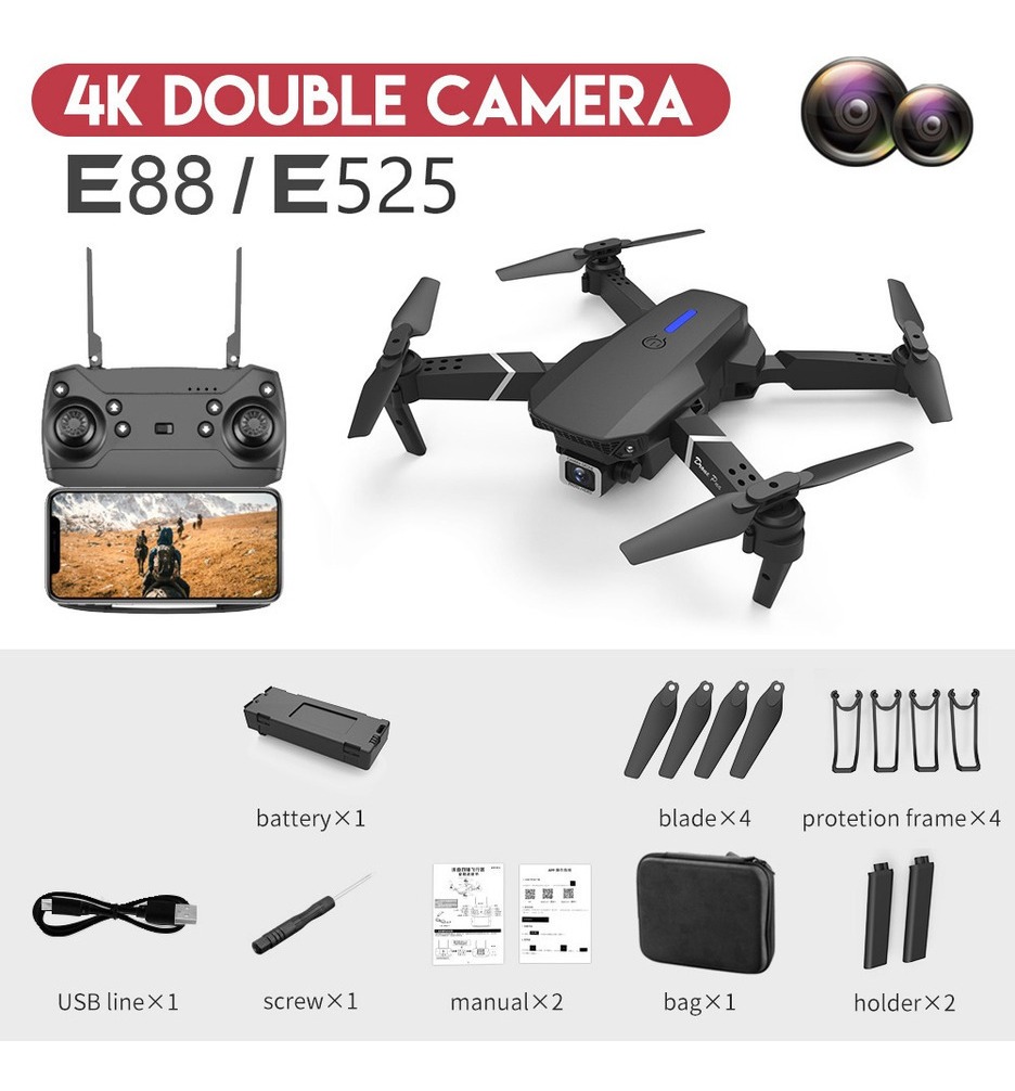 Minidrone E525/e88 Com Câmera Dupla - Imagem 2