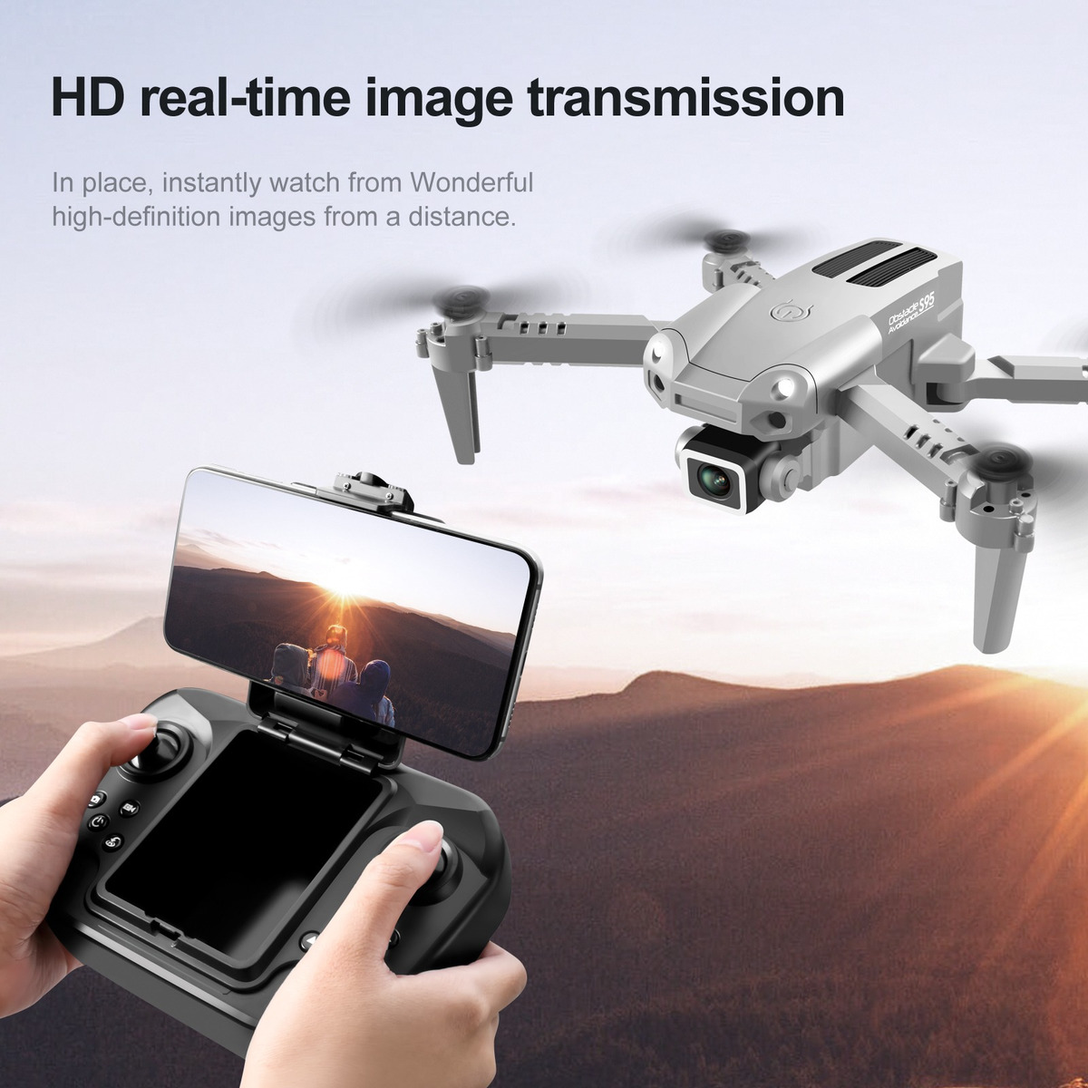 Mini Drone Dobrável De Quatro Eixos S95 - Imagem 5